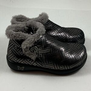 Alegria MER-532 Meri Pewter Dazzler Lined Size 37 - 7 Ankle Boots